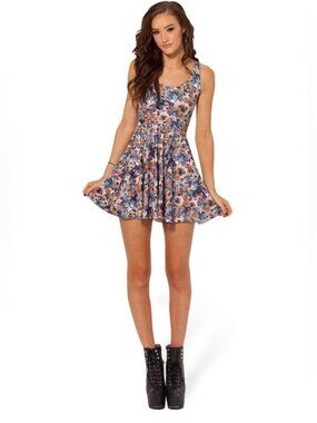Blackmilk Crazy Cat Lady Skater Dress - XS